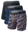 Separatec Dual Pouch Underwear for Men Moisture Wicking Men's Boxer Briefs with Ball Pouch, Printed Underwear 3 or 5 Pack